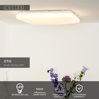 Lucide OTIS - Flush ceiling light - LED - 1x42W 3000K - Opal